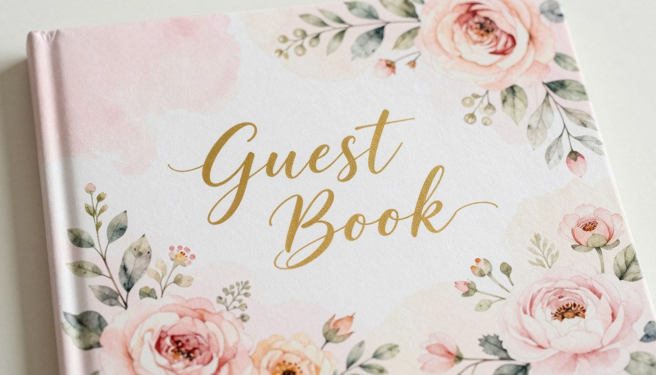 Gästebuch-Cover für die Hochzeit