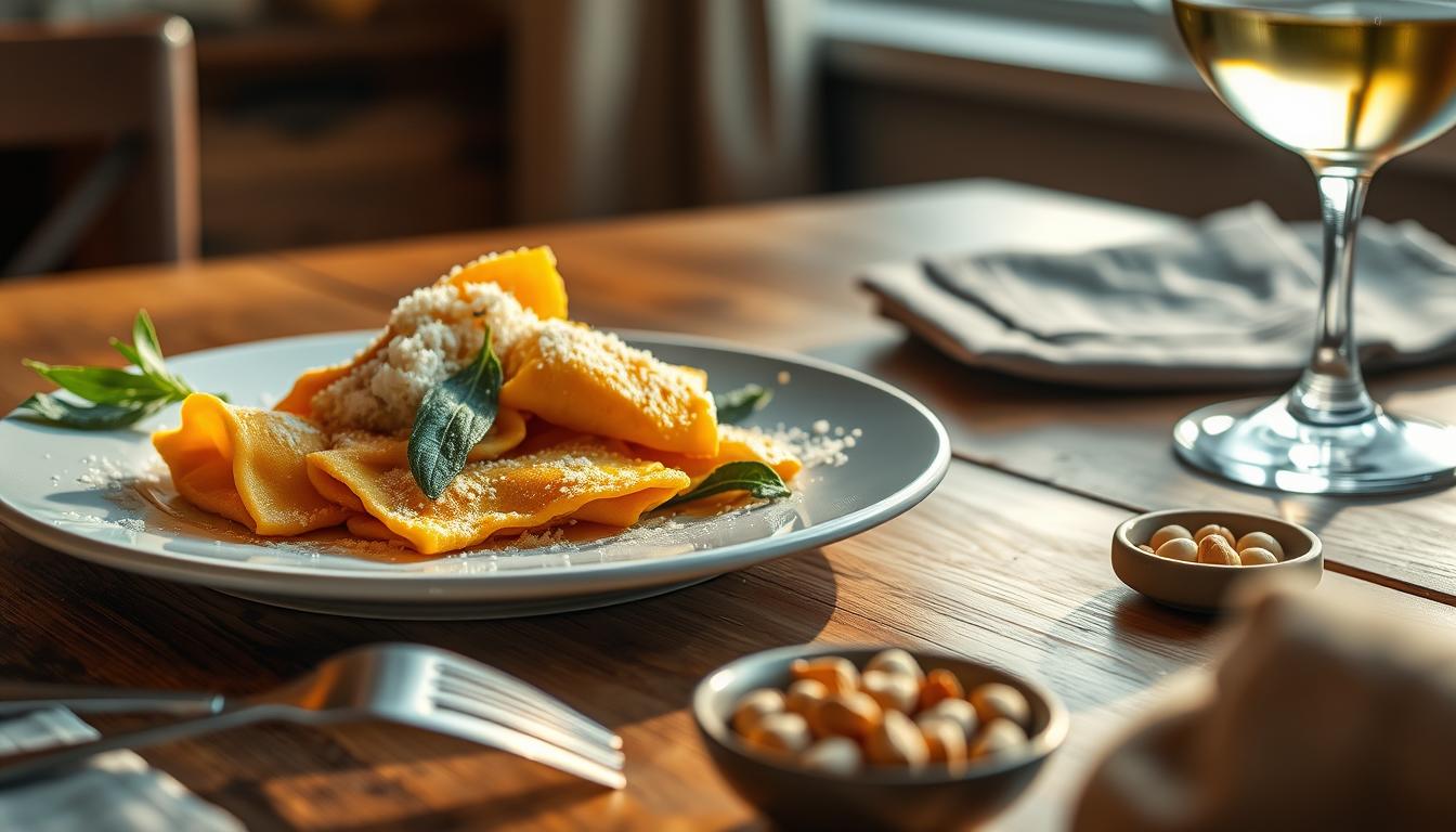 Welche Sauce passt zu Kürbis-Ravioli?