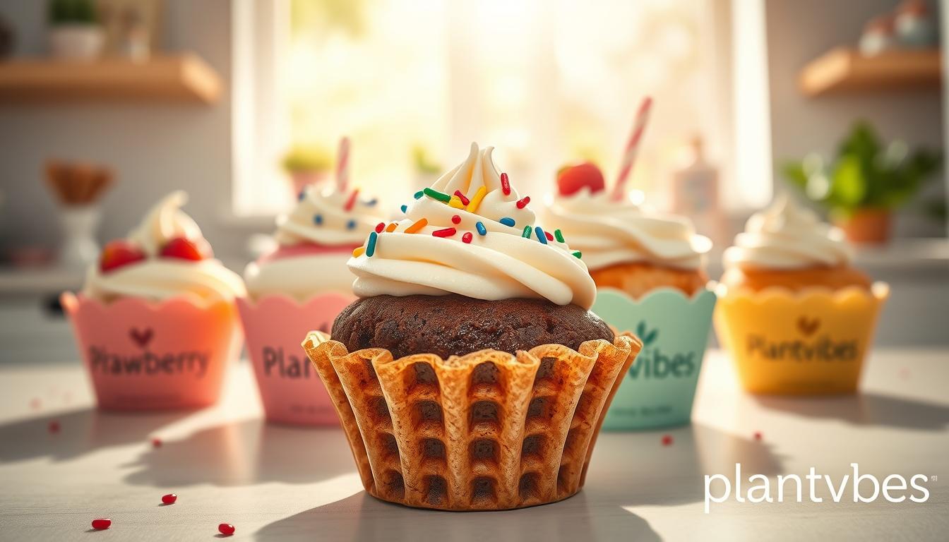 Wie man Kuchen im Waffelbecher für ein lustiges Kinderparty-Dessert macht