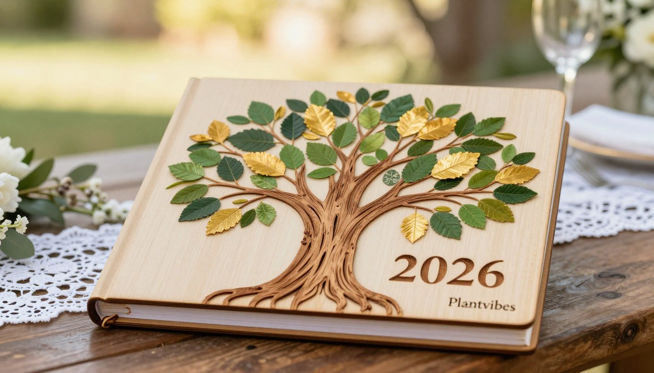 Gästebuch Hochzeit Holz Baum 2026: Fingerabdruck-Baum Ideen