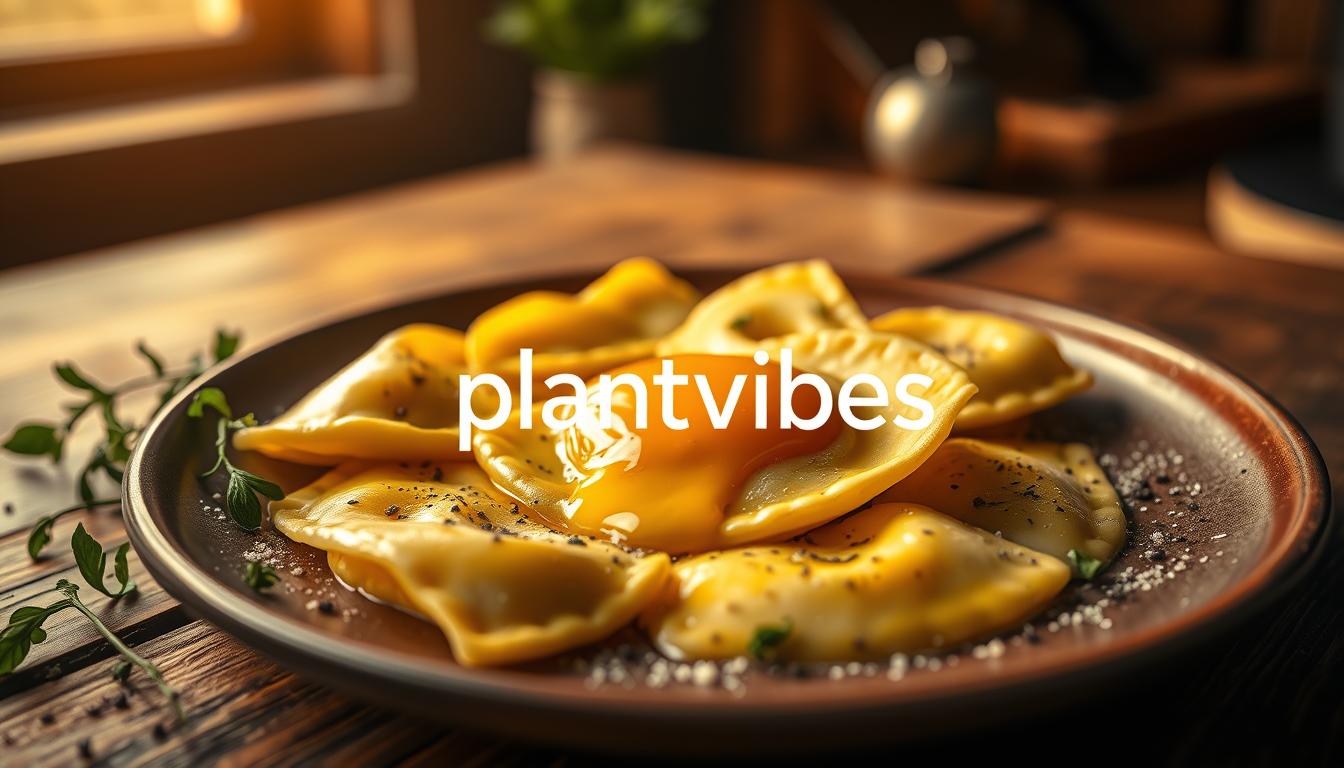 Ravioli mit flüssigem Eigelb