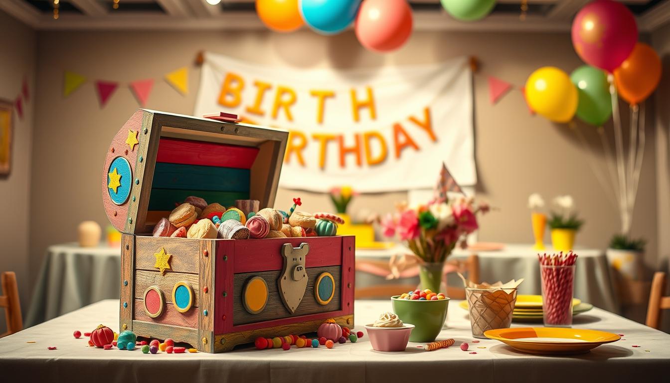 DIY-Schatztruhe fürs Kindergeburtstagsbuffet