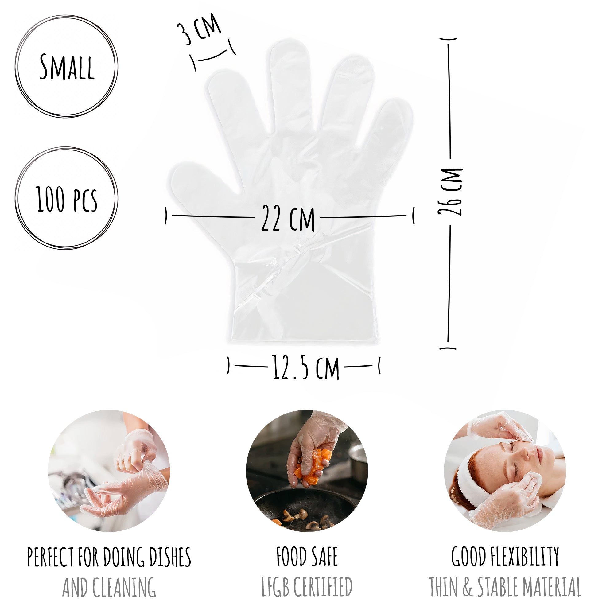 Plantvibes Bio Einweghandschuhe | umweltfreundlich & zu 100% kompostierbar | Einmalhandschuhe aus pflanzlichem Material - perfekt für Lebensmittel