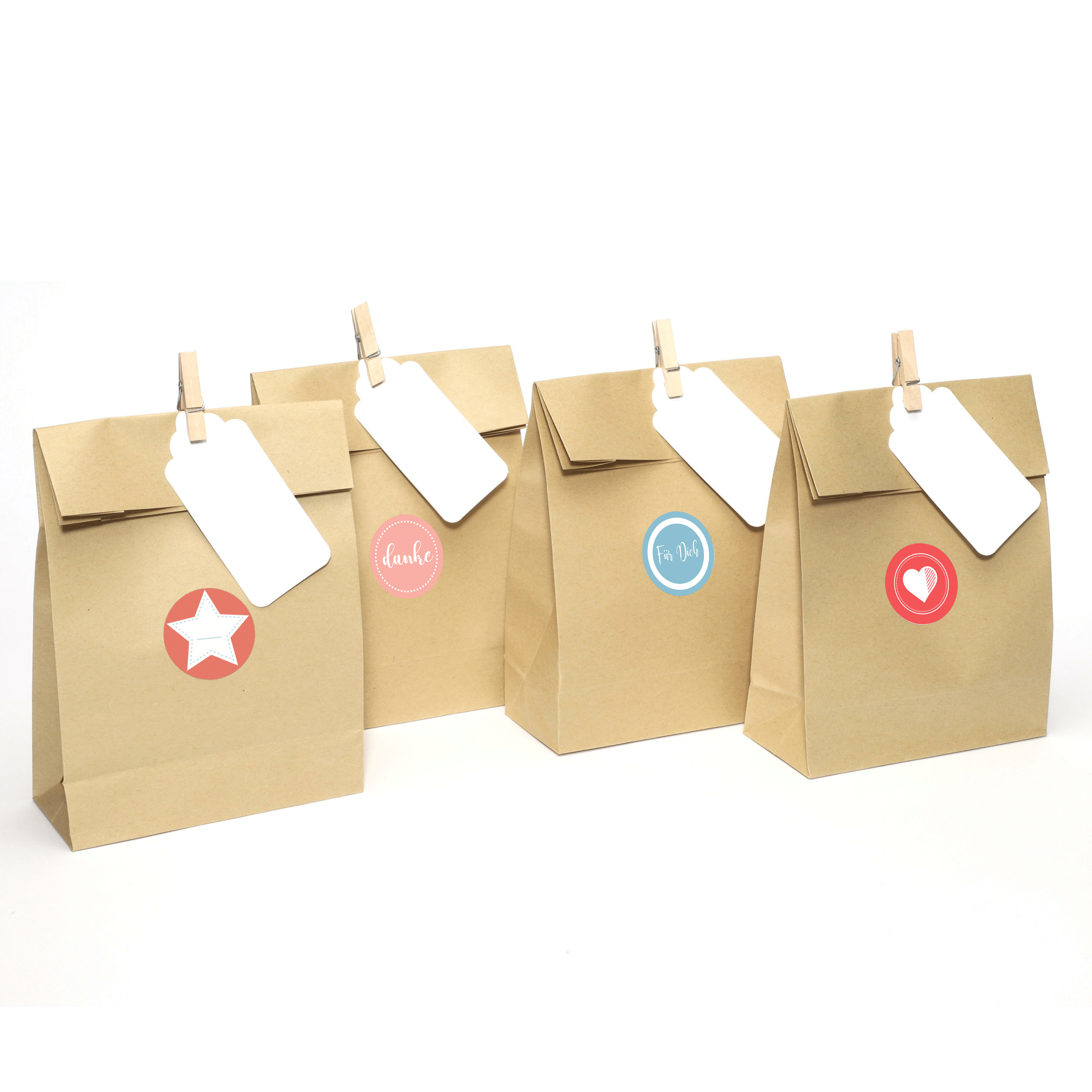 Geschenktüten aus Kraftpapier (24 Stück)