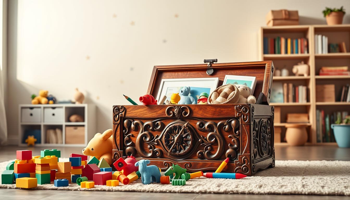 Schatztruhe als Spielzeugaufbewahrung