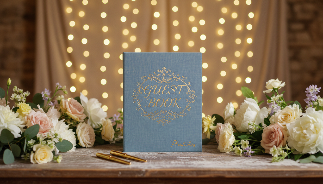 Dusty Blue Hochzeitsgästebuch – stilvolle Ideen