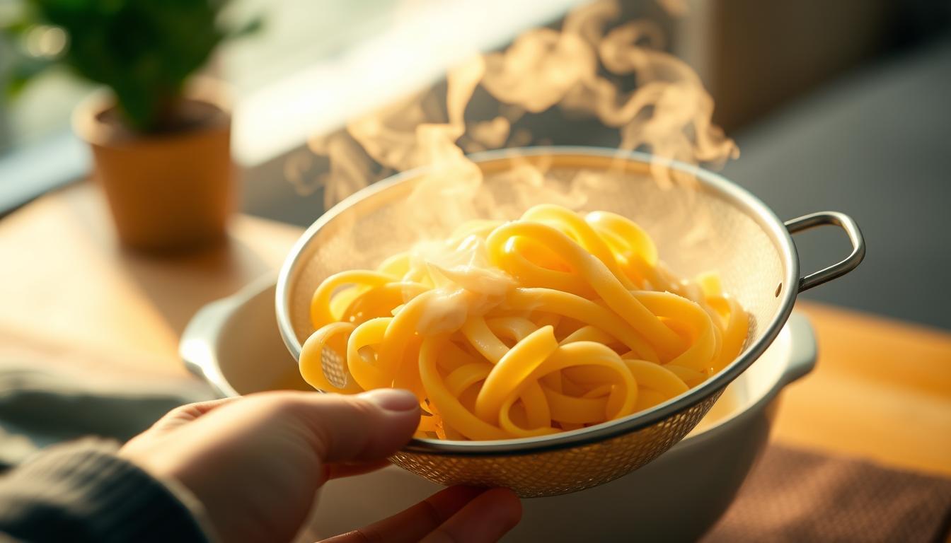 Soll man Pasta nach dem Kochen kalt abspülen?