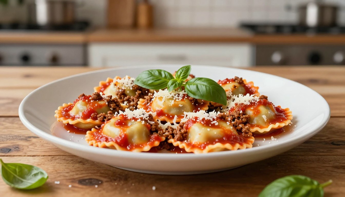 Ravioli mit Hackfleischfüllung – herzhaft & sättigend