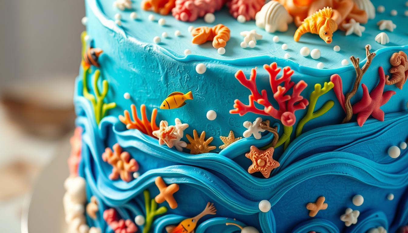 Unter dem Meer: Wie man eine wunderschöne Meereswelt-Torte für eine Party macht