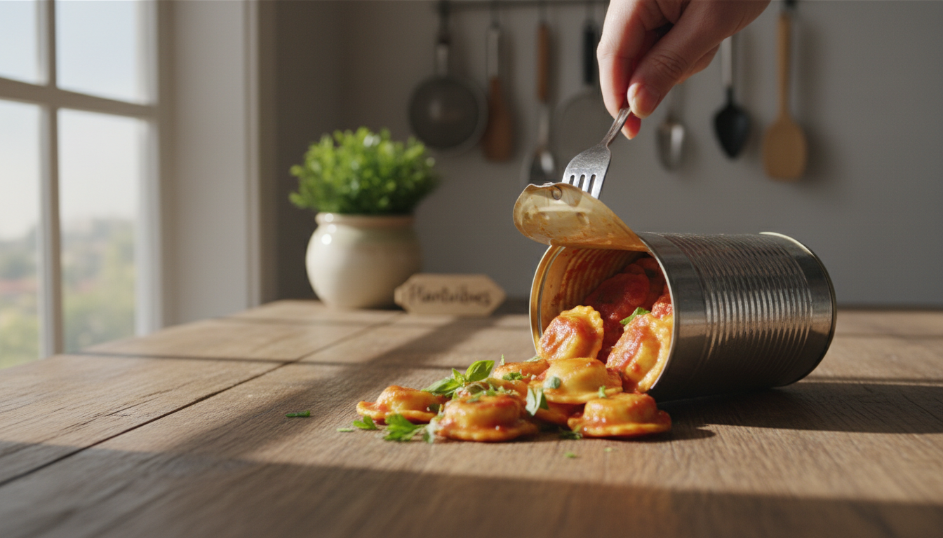 Ravioli-Dose ohne Dosenöffner öffnen