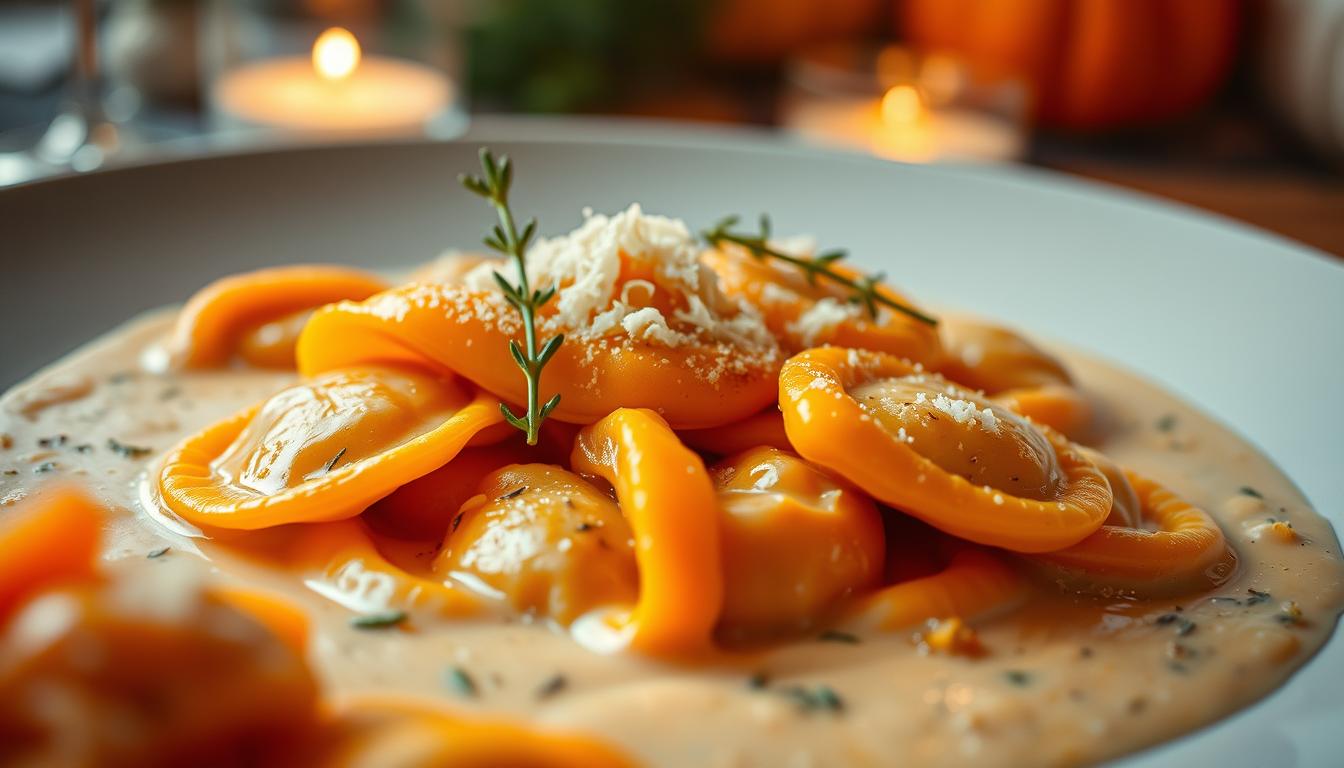 Kürbisravioli in cremiger Sauce: Für ein edles Abendessen