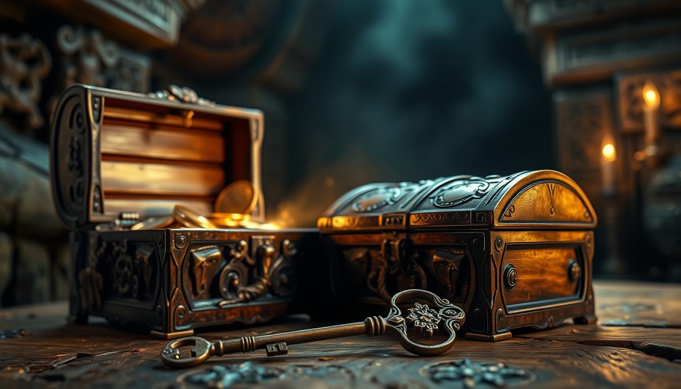 Schatztruhe mit Schlüssel
