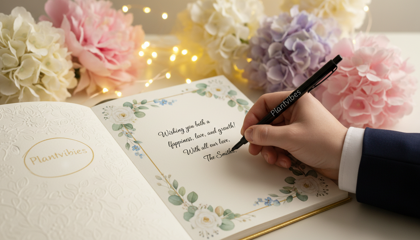 Erste Seite im Hochzeitsgästebuch gestalten