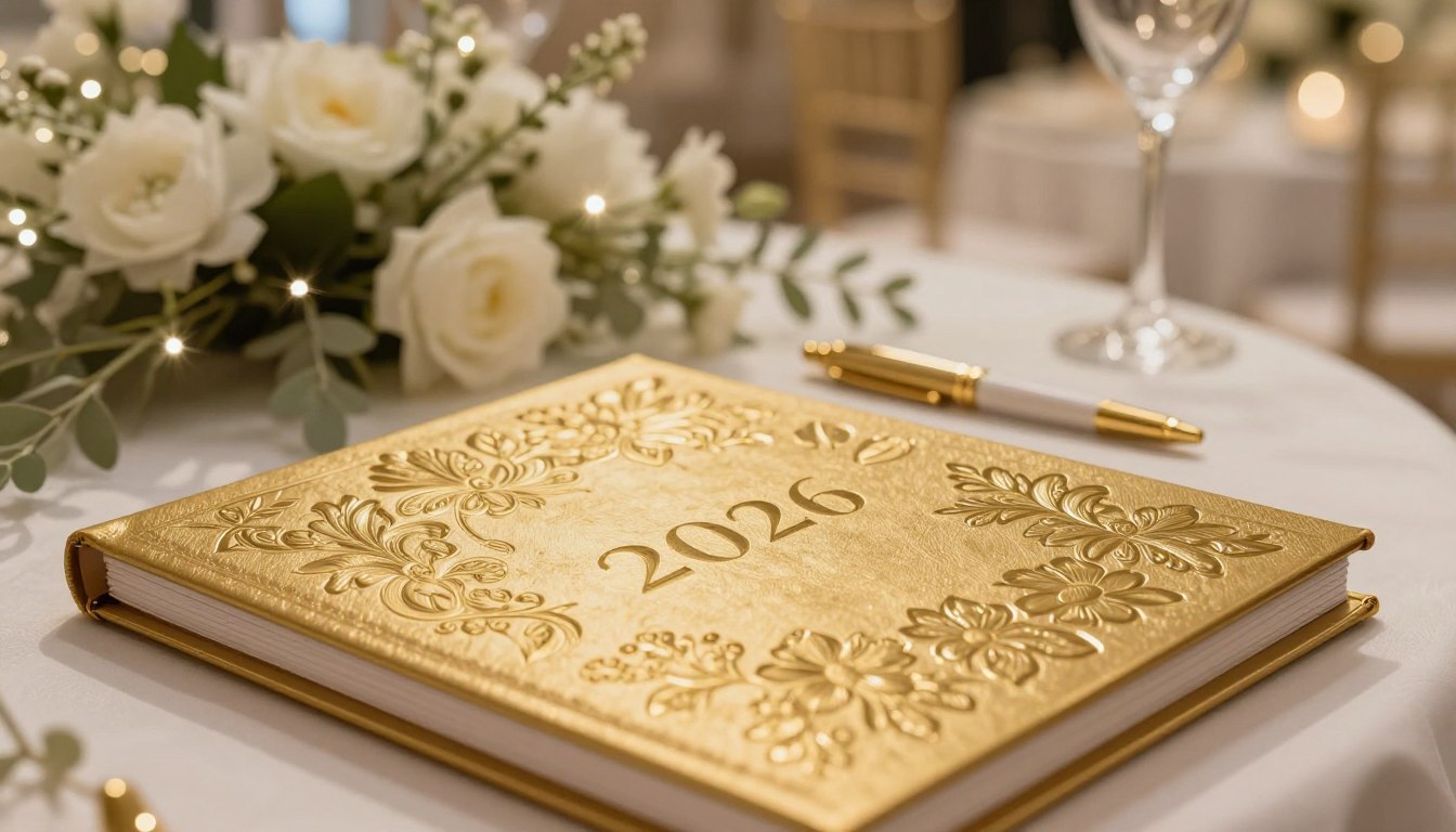 Gästebuch Hochzeit Gold 2026: Elegante und luxuriöse Designs