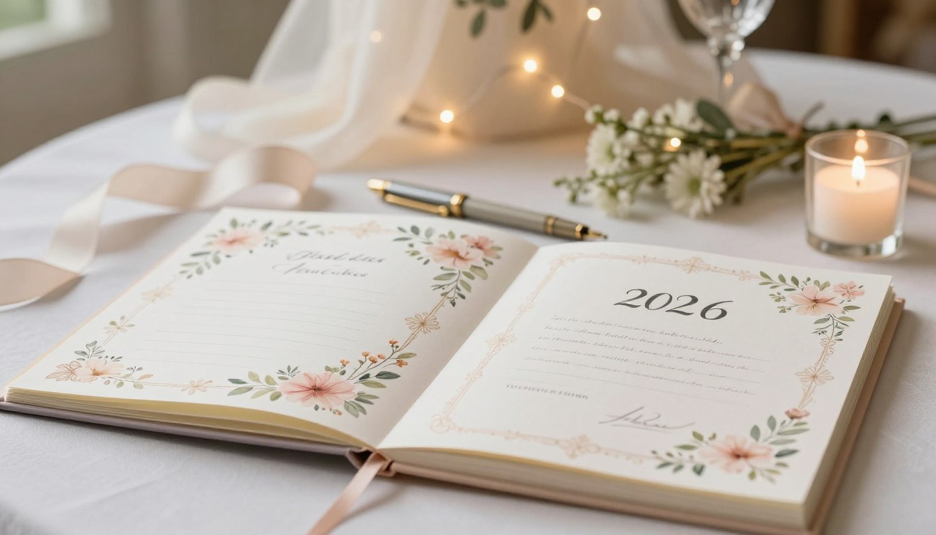 Gästebuch Hochzeit Innenseiten gestalten 2026: Layout-Ideen