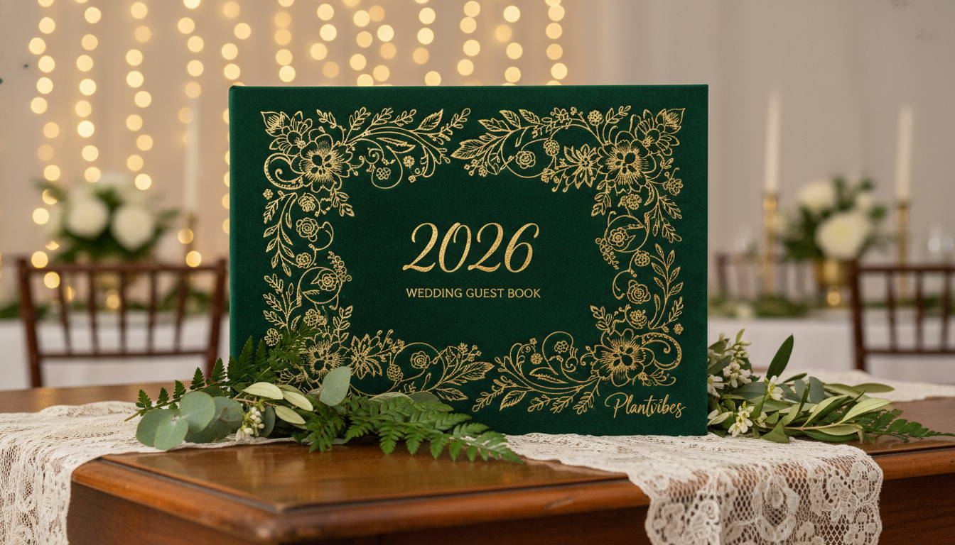 Gästebuch Hochzeit Grün Gold 2026: Elegante Farbkombinationen