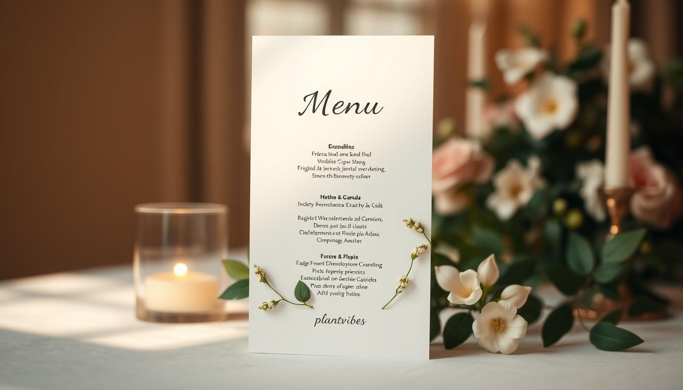Menükarte zur Hochzeit gestalten: Stilvolle Vorlagen & kreative Ideen