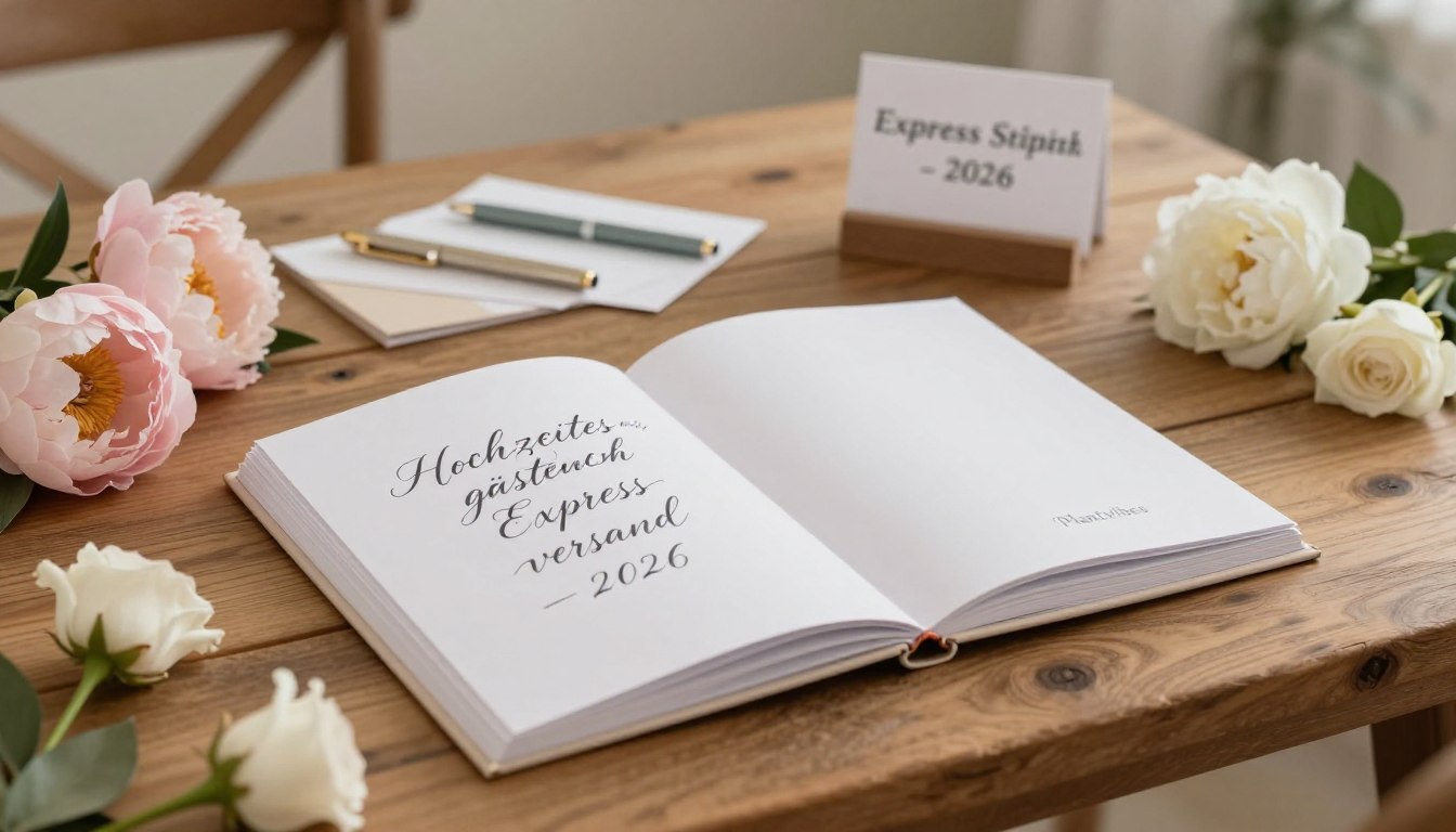 Hochzeitsgästebuch mit Expressversand – 2026
