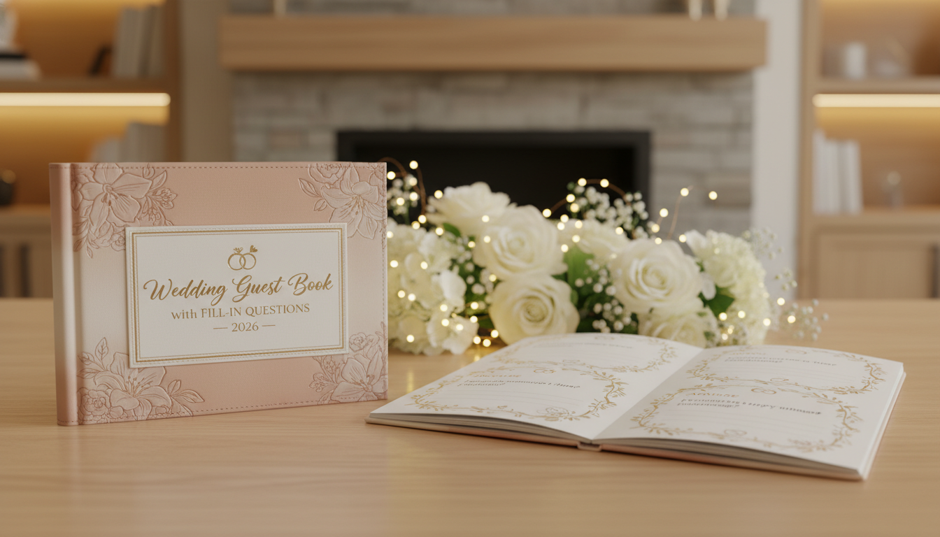Hochzeitsgästebuch mit Ausfüllfragen – 2026