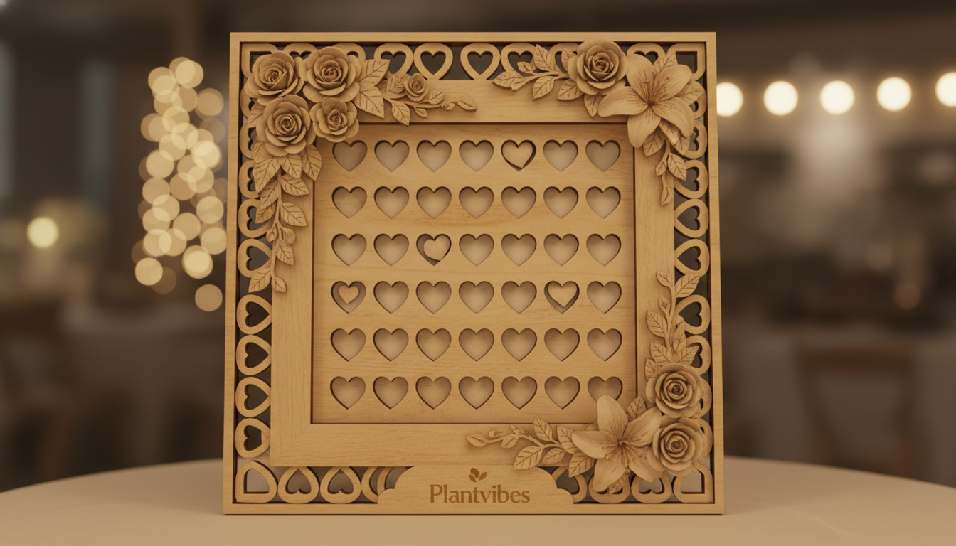 Bilderrahmen-Gästebuch mit Herzen