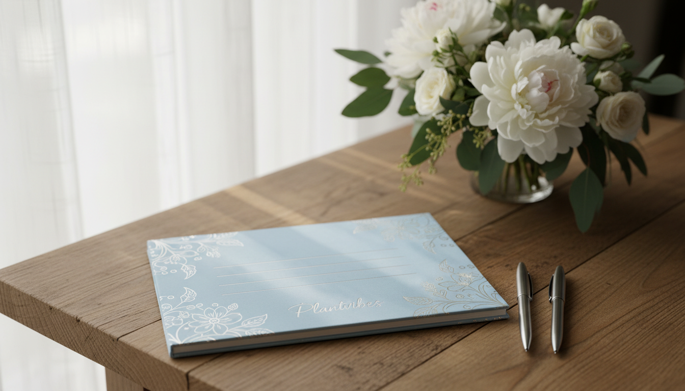 Gästebuch Hochzeit Hellblau 2026: Zarte und elegante Farbideen