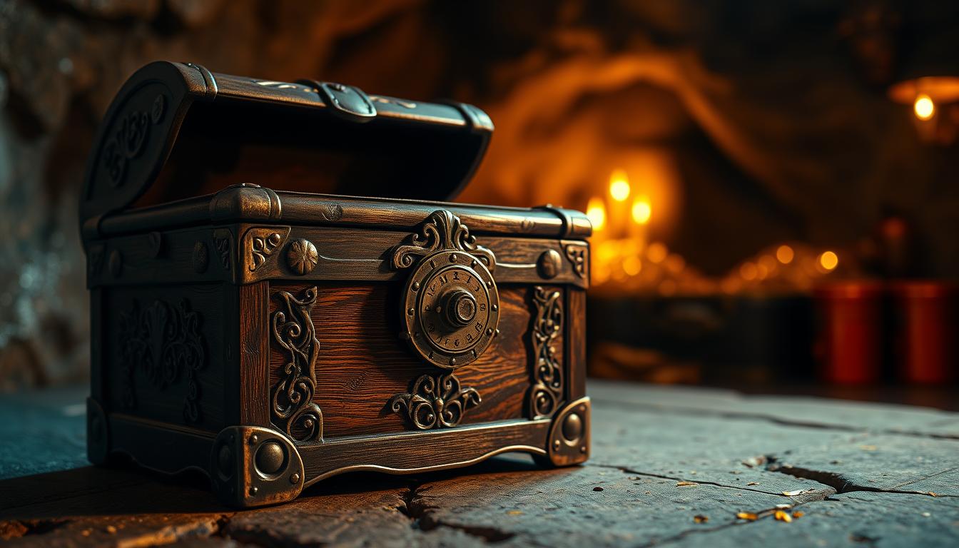 Schatztruhe mit Zahlenschloss