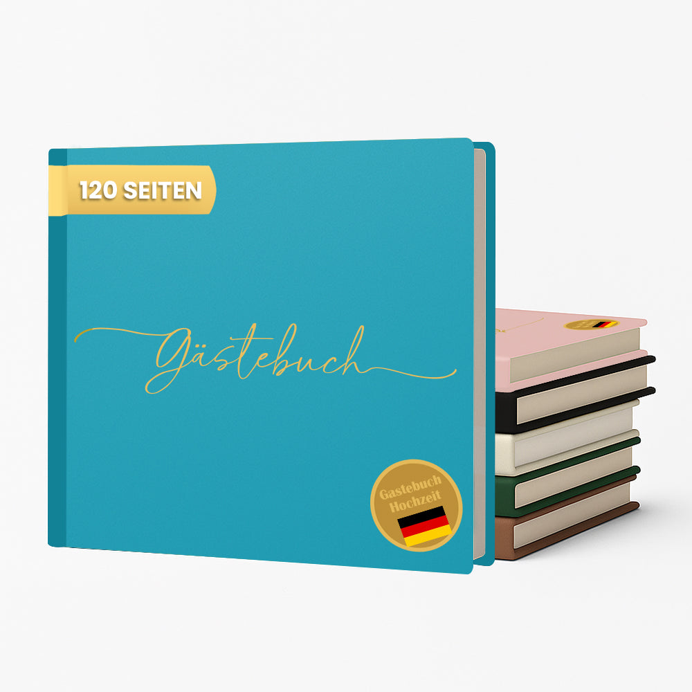 Premium Gästebuch Hochzeit – 120 Seiten Premium-Papier, Dickem Papier, Es Drückt Nicht Durch, Vintage-Stil, Mit Goldenem Titel - Ideal Für Hochzeiten, Geburtstage