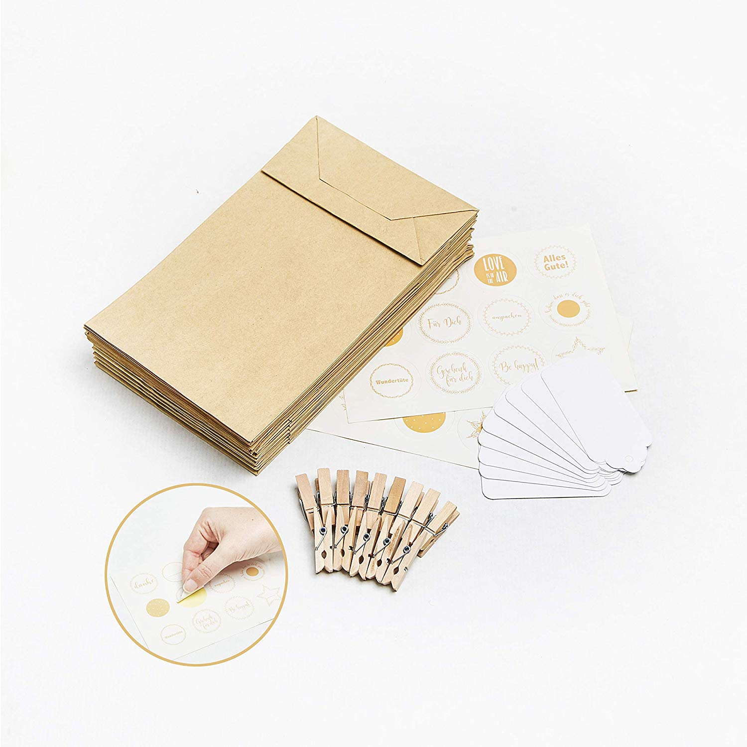 Geschenktüten aus Kraftpapier (24 Stück)
