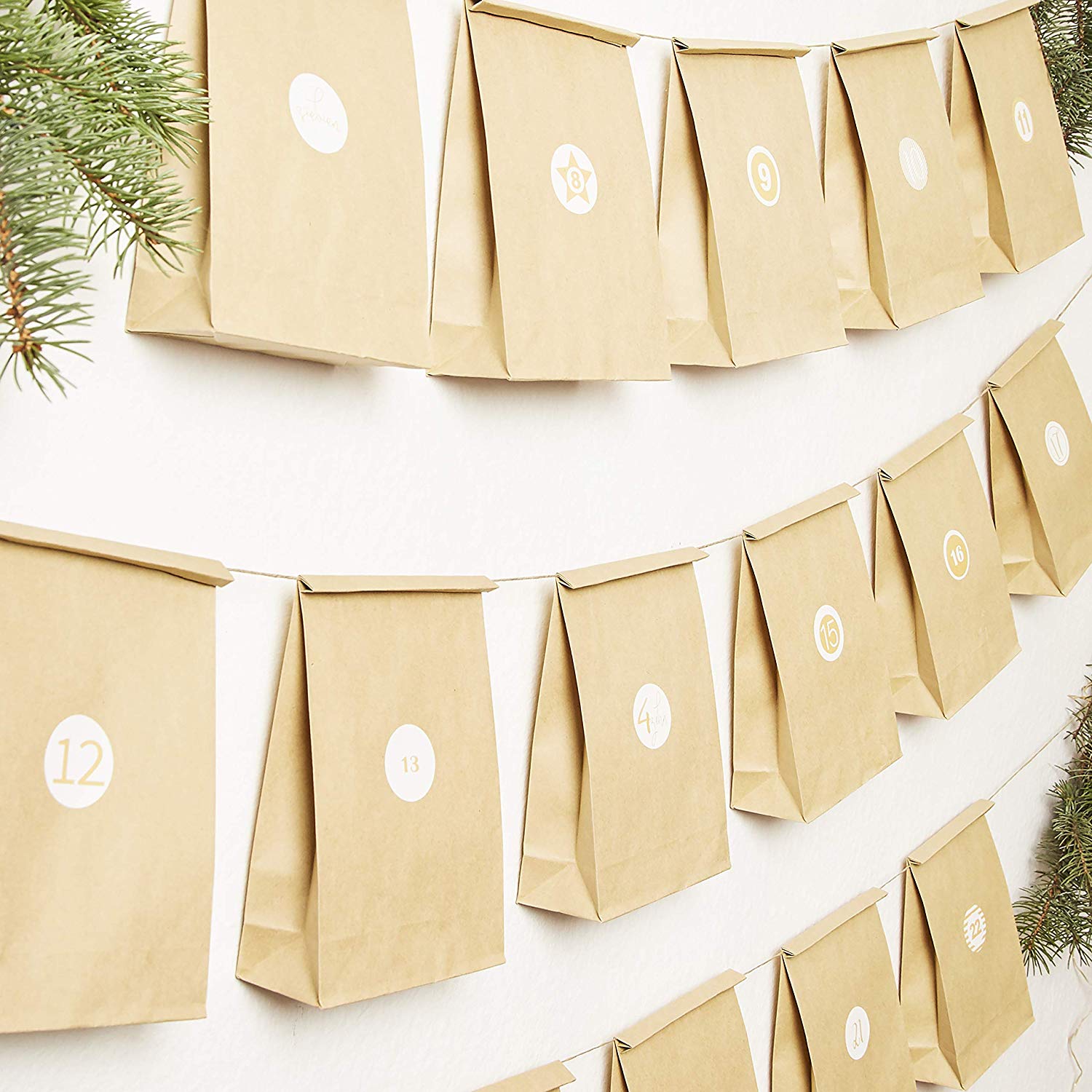 Geschenktüten aus Kraftpapier (24 Stück)