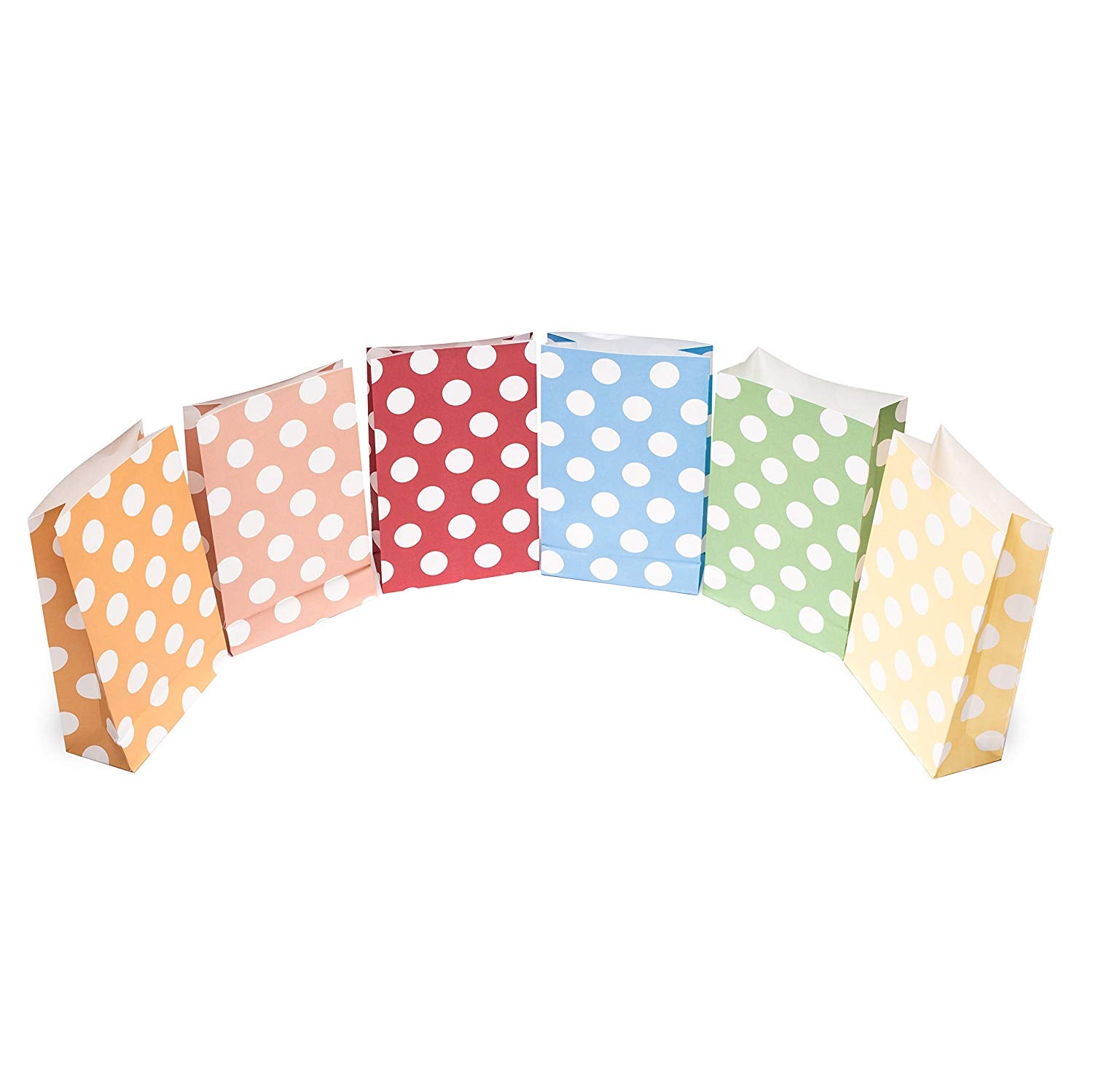 Bunte Geschenktüten (24 Stück) mit Stickern